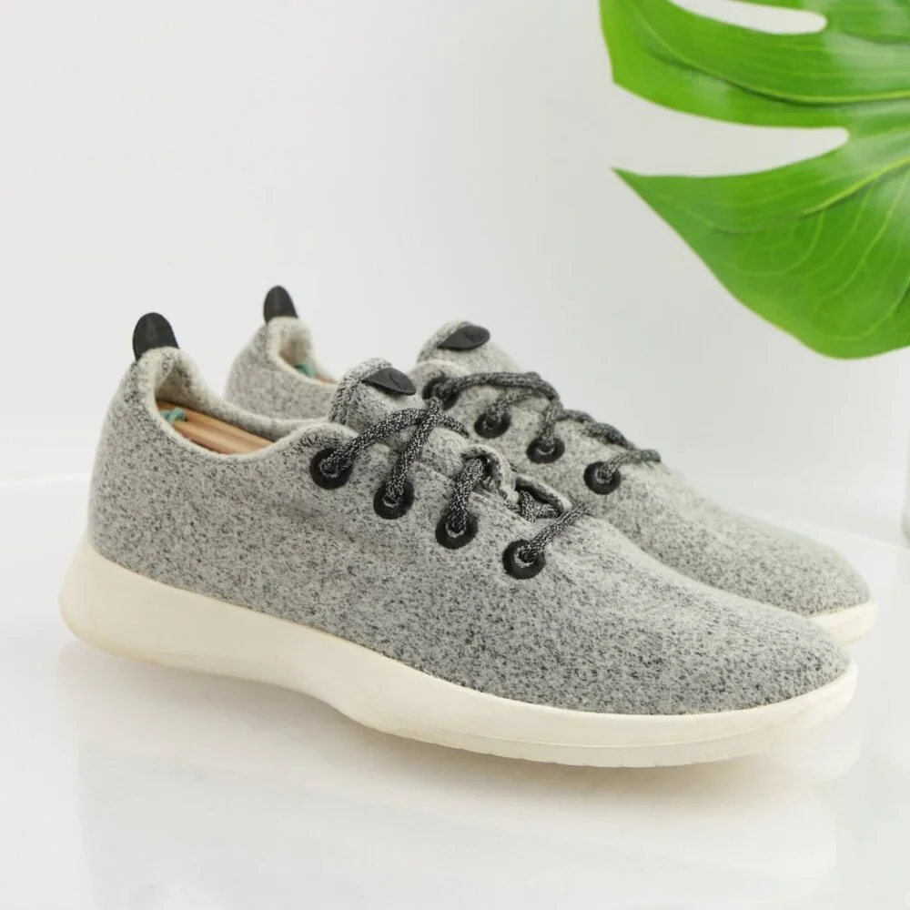 Allbirds Womens WR Wool Runner Shoes Size 9 Gray Merino Sneakers Trainer Low